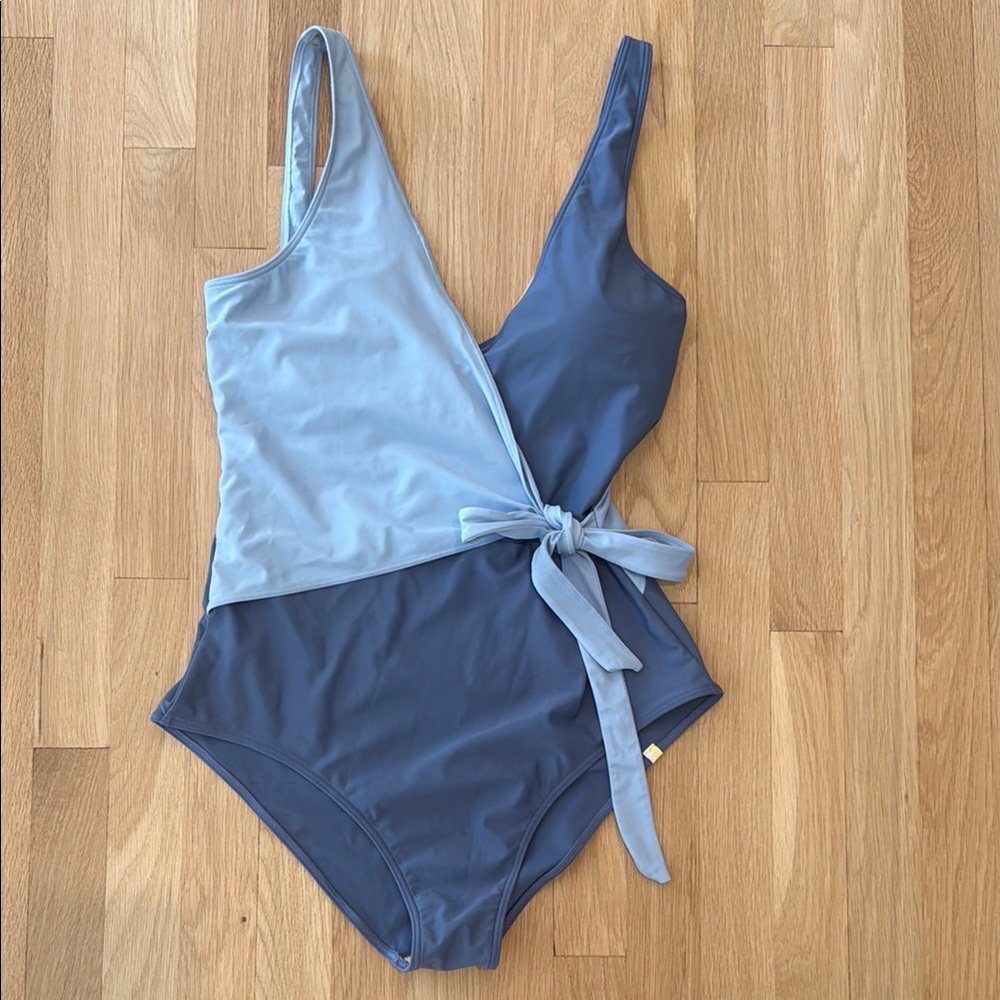 Summersalt Blue One-Piece Wrap Swimsuit